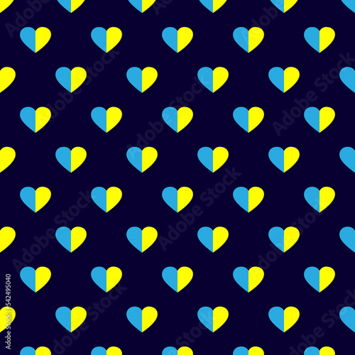 Blue yellow heart background vector image