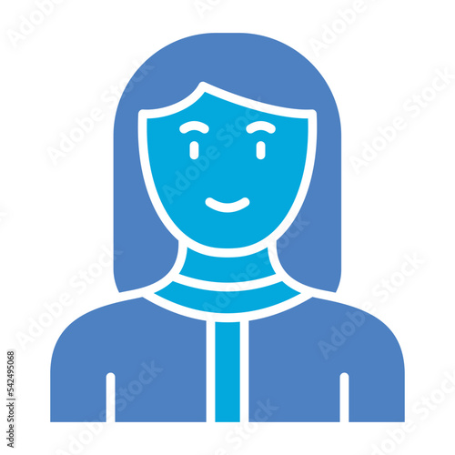 Massage Therapist Glyph Two Color Icon