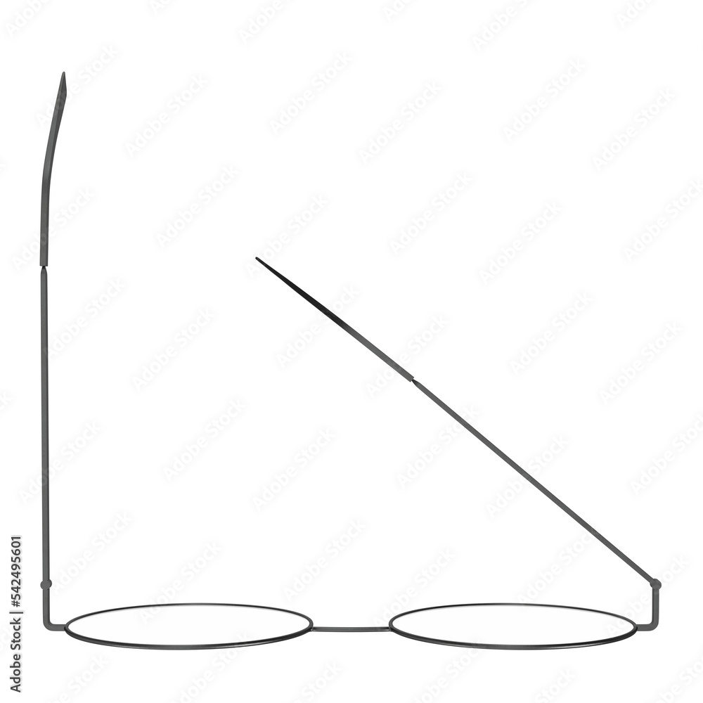3d rendering illustration of round eyeglasses 3d rendering illustration of round eyeglasses