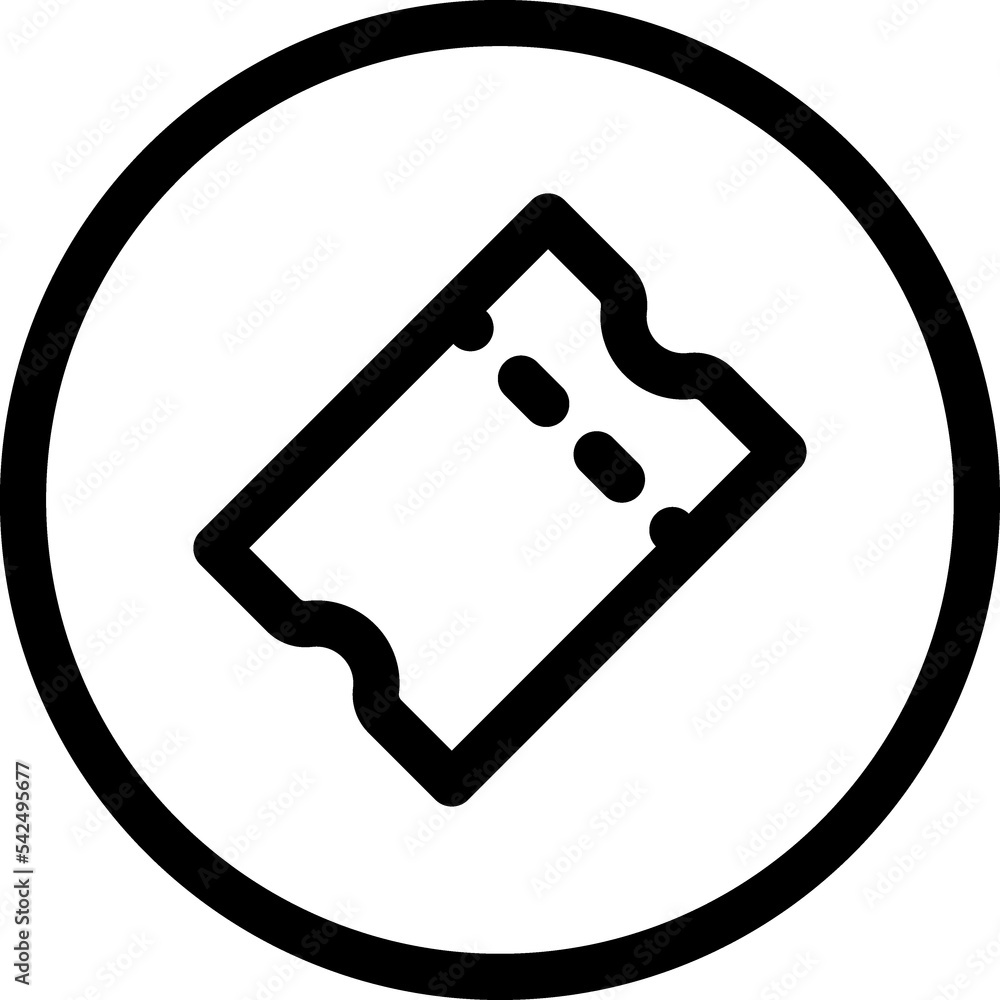 Ticket vector line icon Ticket vector line icon