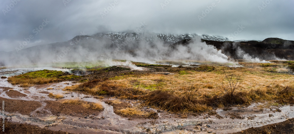 Geothermal rising energy in Iceland