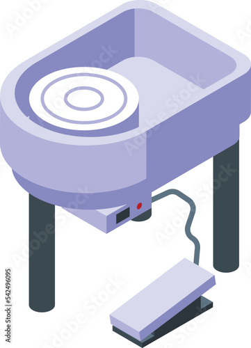 Electric pottery device icon isometric vector. Class hobby. Workshop class