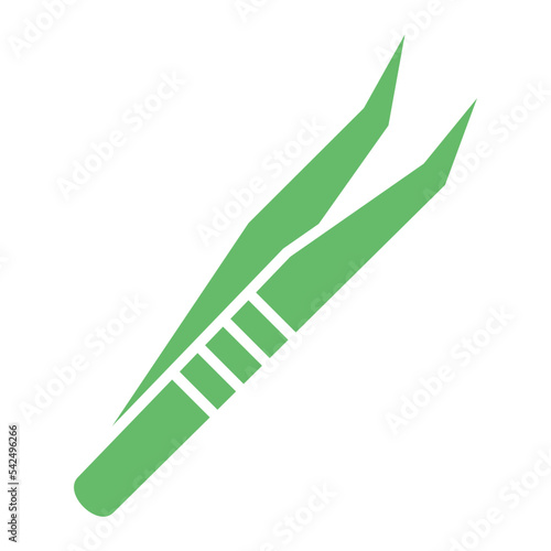 Tweezers Multicolor Glyph Icon
