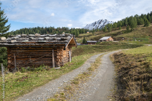 Blick zur Lercheggalm oberhalb Bucheben im Rauriser Tal photo