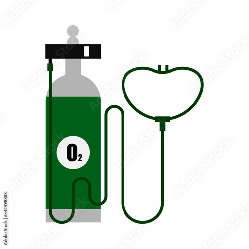Illustration of an oxygenation therapy on isolated background.