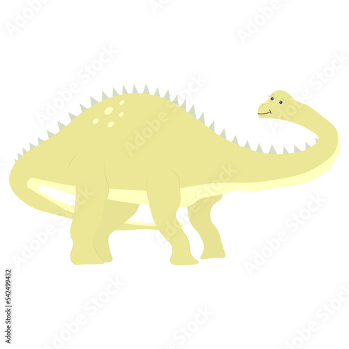 Cute Dinosaur. Cartoon character Dino. Vector illustration