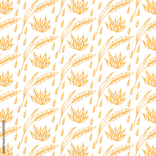 Oat pattern wallpaper. oat symbol. free space for text. rice sign. Rice pattern wallpaper.