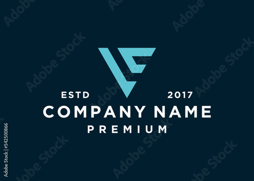 initials letter vc logo design vector illustration template