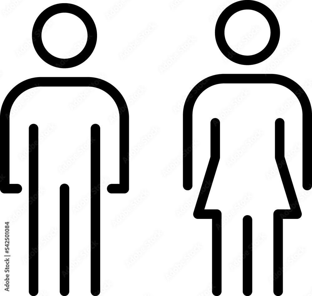 Restroom sign. Man and woman Restroom sign. Man and woman