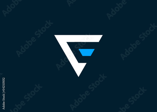initials letter vc logo design vector illustration template
