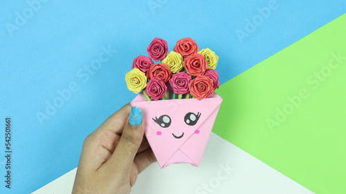 Mini Rose Bouquet - Paper Flower Craft