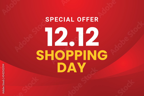 12.12 shopping day sale banner design.