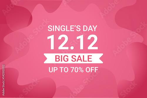 12.12 singles day big sale banner template design