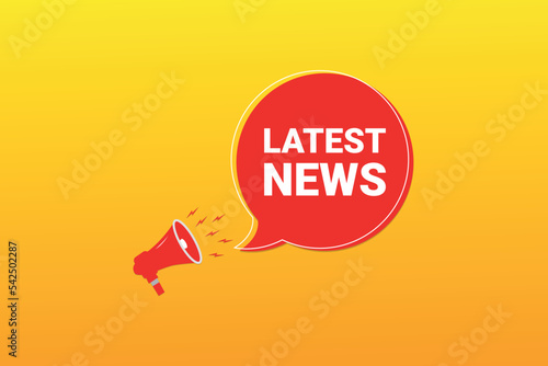 Latest news megaphone banner design.