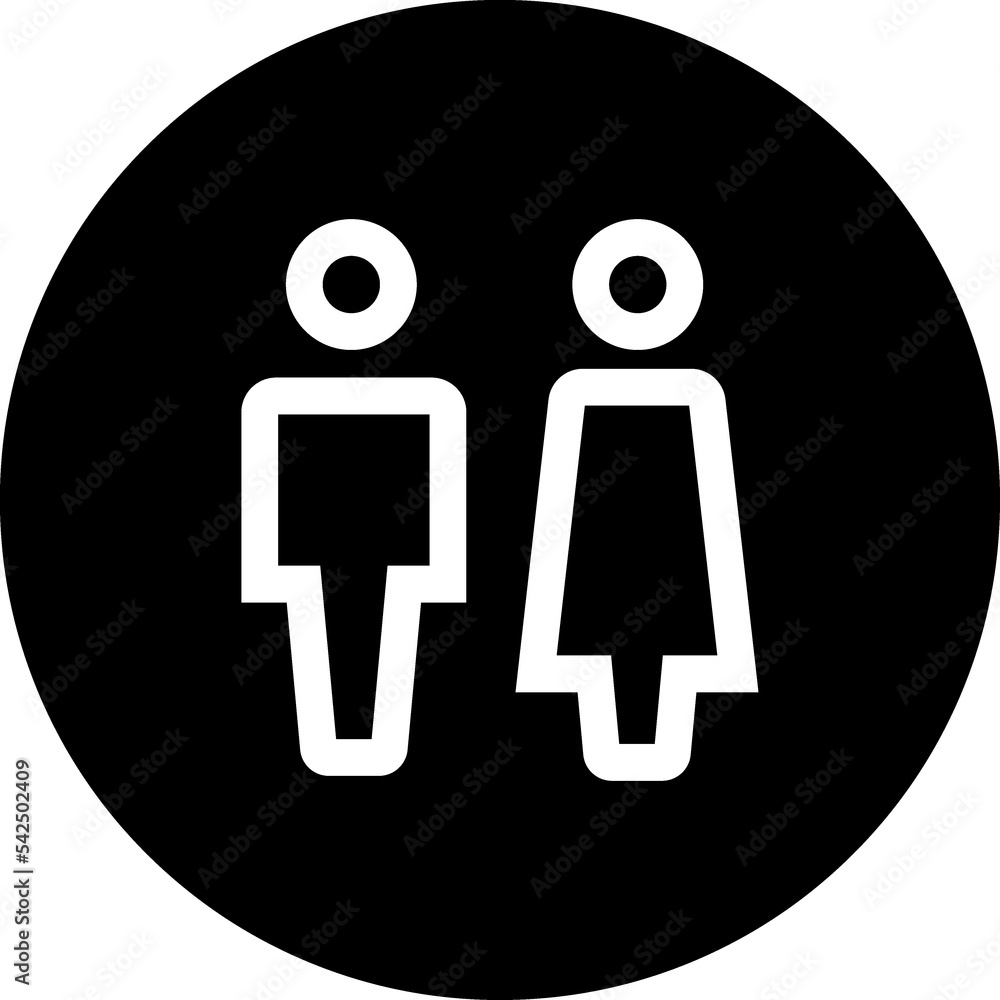 Man and woman, male and female sign. WC symbol Man and woman, male and female sign. WC symbol