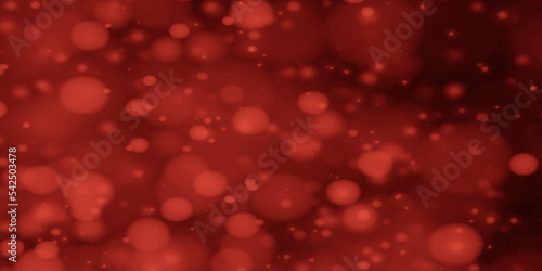 Abstract glowing red bokeh background, blurry and randomize light glowing glitter background for wallpaper, cover, holiday, decoration, invitation and any design.