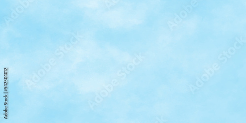 Abstract fresh and clear winter seasonal painted beautiful blue sky background, Beautiful bright blue paper texture, Stylist beautiful white clouds in natural bright morning sky.