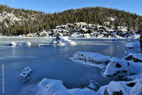 Frozen mountain lake © Tonya Hance
