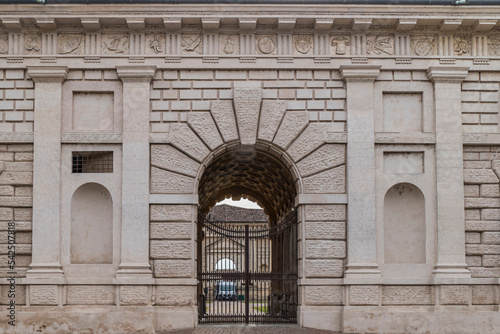 The beautiful facade of the famous Palazzo Te in Mantua