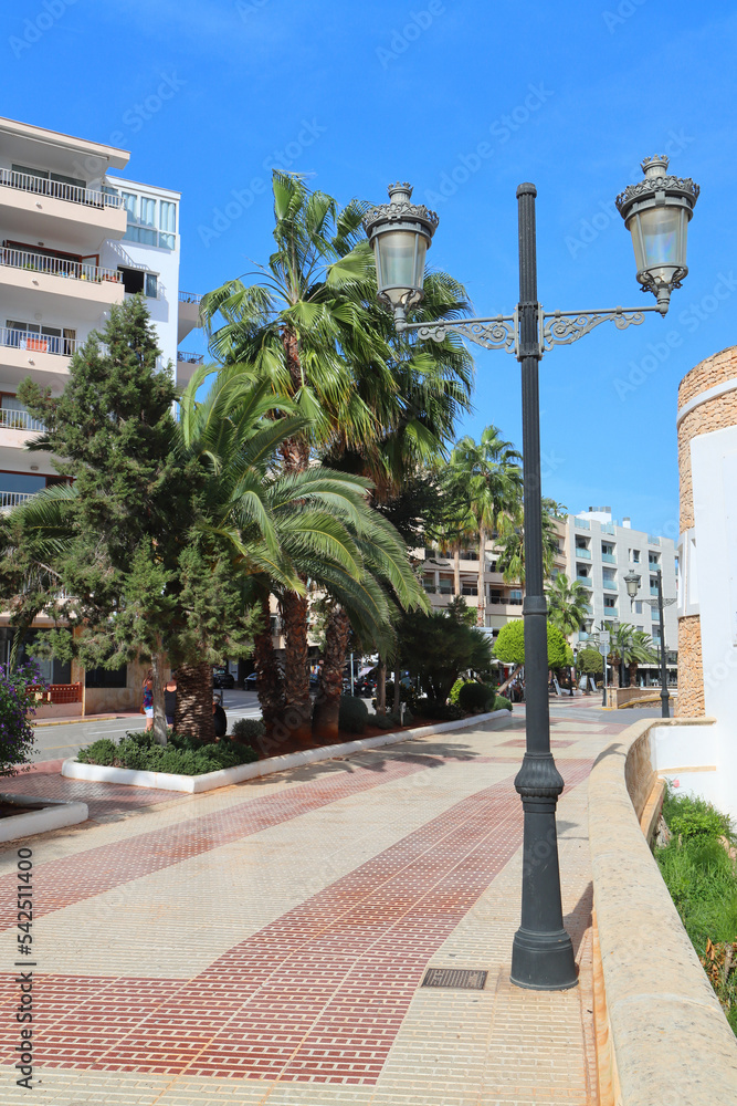 Pathway near the Marina, Santa Eulalia, Ibiza, Spain, Balearic Islands, Europe.