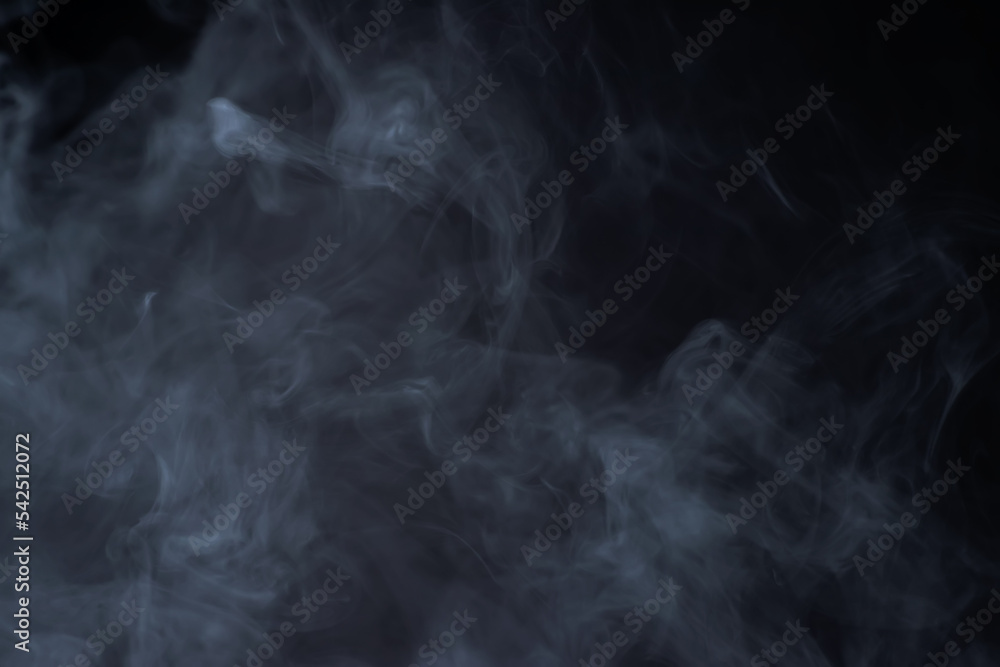 Abstract smoke backgrounds steam of white smoke overlay effect on black