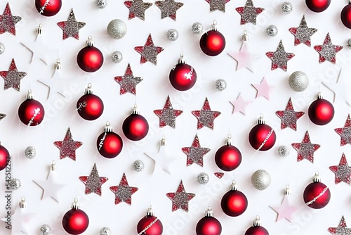 photographic christmas tree with jingle bells in white background. xmas decoration, christmas card, winter festival, holiday sale, merry christmas, rendering, illustration.