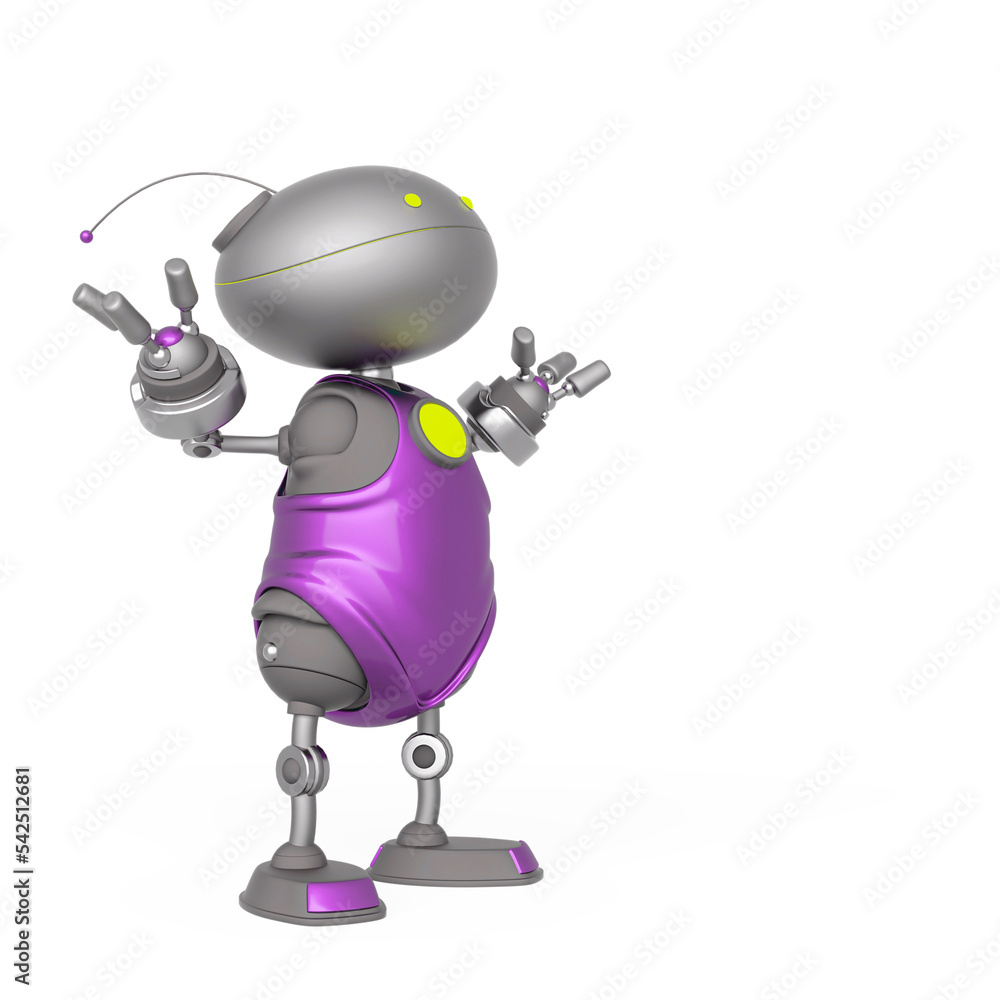 mini bot is standing up and also looking up with the arms wide open mini bot is standing up and also looking up with the arms wide open