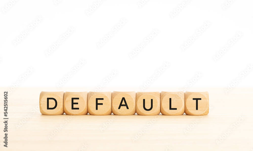 Default word on wooden blocks. Copy space Default word on wooden blocks. Copy space