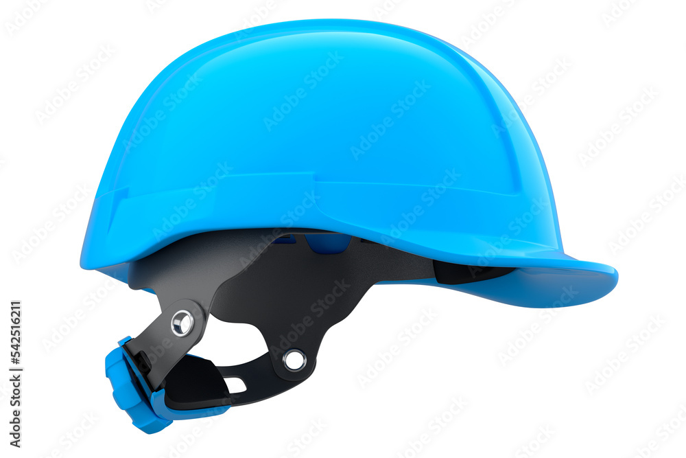 Blue safety helmet or hard cap isolated on white background Blue safety helmet or hard cap isolated on white background