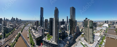 Melbourne city skyline, city living. Melbourne. Australia