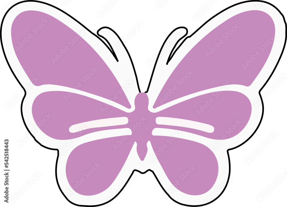 Butterfly vector icon on white background Butterfly vector icon on white background