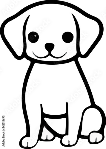 Vector illustration of cute dog. 