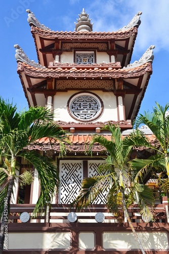 Buddhist temple called Long Son Pagoda in Nha Trang, Vietnam photo