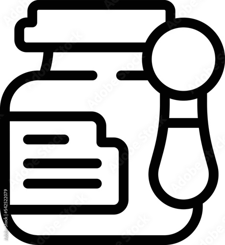 Baby food icon outline vector. Babysitter education. Daycare sitter