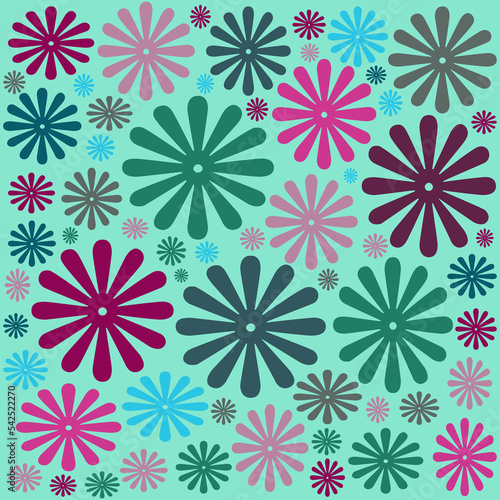 seamless pattern with flowers