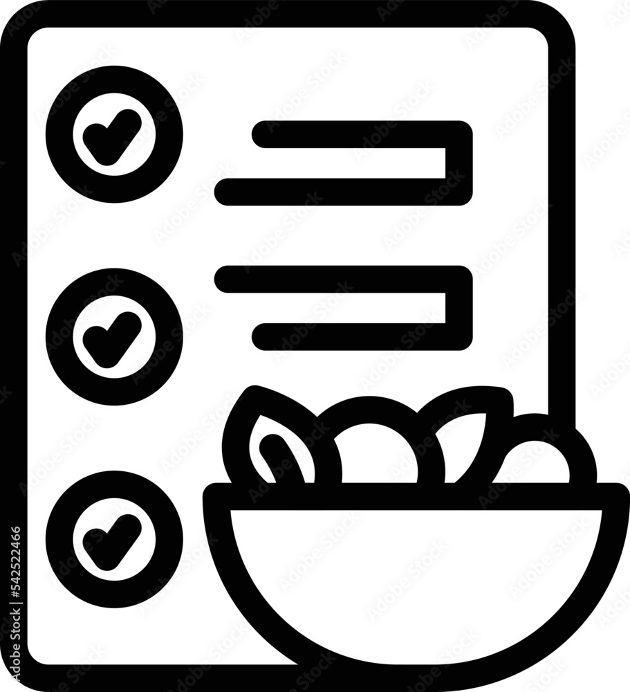 Baby food menu icon outline vector. Education service. Daycare child