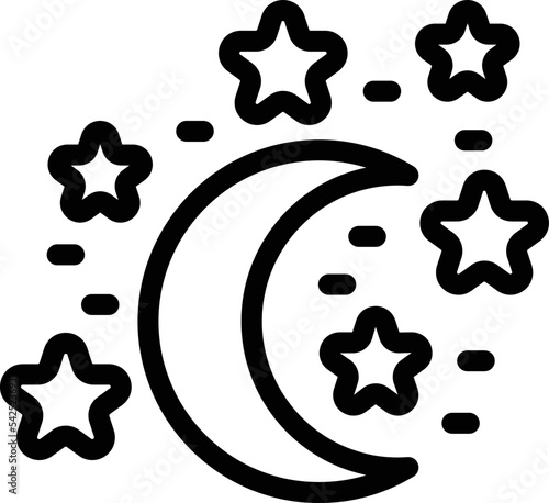 Baby night icon outline vector. Online service. Video kid