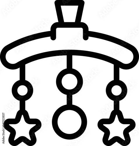 Baby crib toy icon outline vector. Childcare education. Service teacher