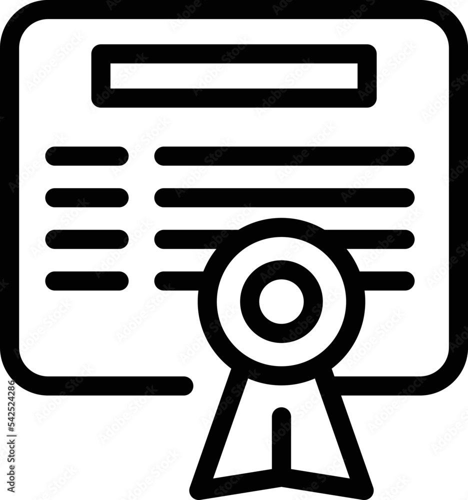 Babysitter service diploma icon outline vector. Baby education. Kid nanny Babysitter service diploma icon outline vector. Baby education. Kid nanny