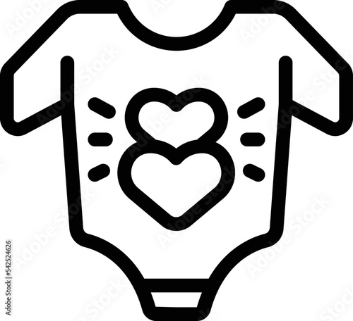 Baby cloth icon outline vector. Child education. Child sitter