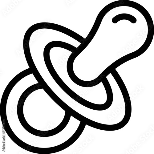 Baby nipple icon outline vector. Online education. Child care