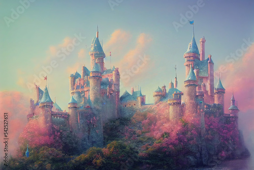 Pastel colored landscape