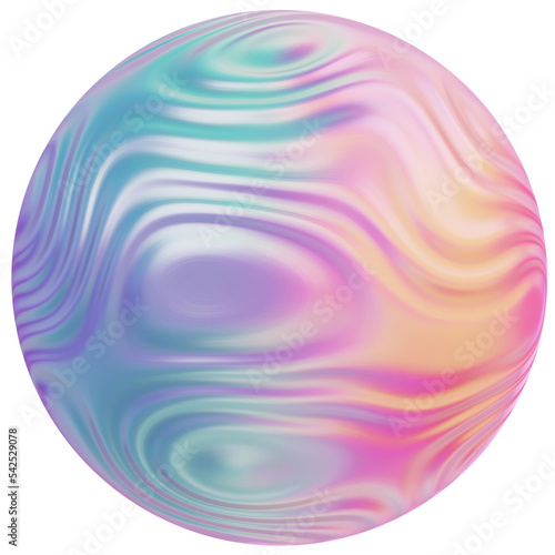 Iridescent 3d Sphere