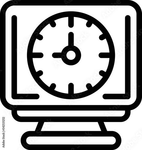 Timer digital detox icon outline vector. Social media. Break door