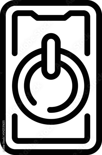 Turn off phone icon outline vector. Digital media. Digital detox