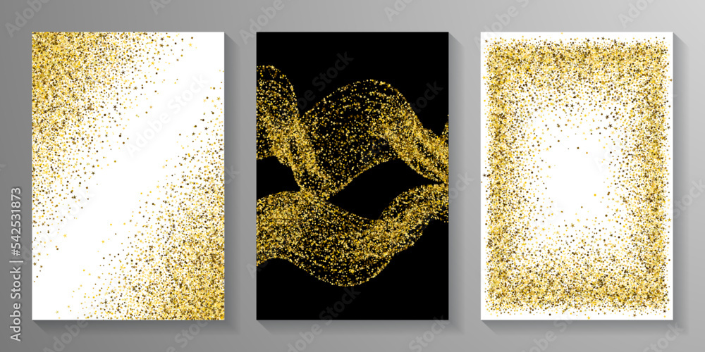 Confetti Dust Subtle gold confetti dust scatter texture. Triangle square circle star ...