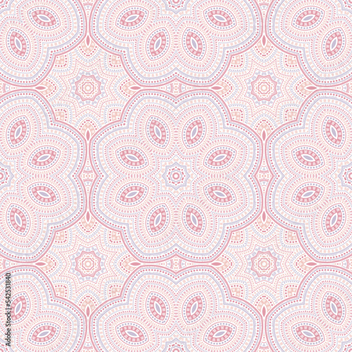 Muslim traditional geometric vector seamless ornament. Tile print design. Del...