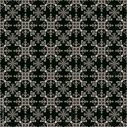 Beautiful ornament ethnic ukrainian embroidery seamless pattern.