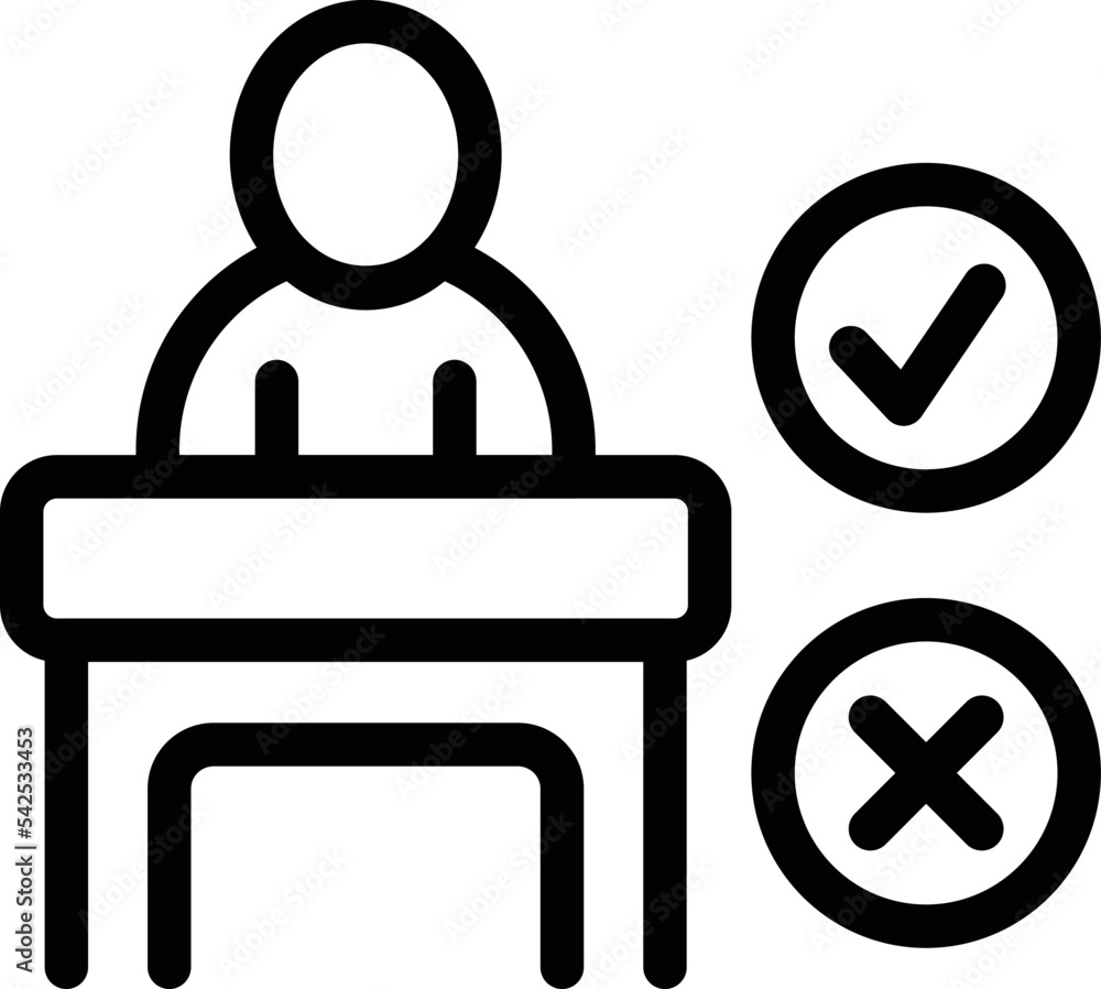 Election speaker icon outline vector. Vote box. Public poll Election speaker icon outline vector. Vote box. Public poll