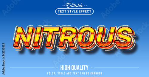 Editable text style effect - Nitrous text style theme.